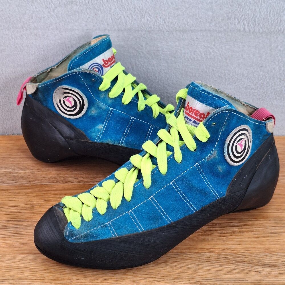 Boreal Women's 5.5 EU 36 Vintage Rock Climbing Shoes Blue Black Spain 80s 90s